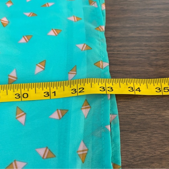 Moon Collection Teal Dress with Gold Patterns Size M - Picture 12 of 12